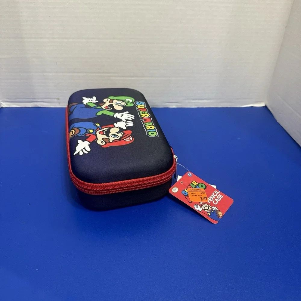 Super Mario Bros School Molded Pencil Box Case Pouch Bag Nintendo Video Gamer